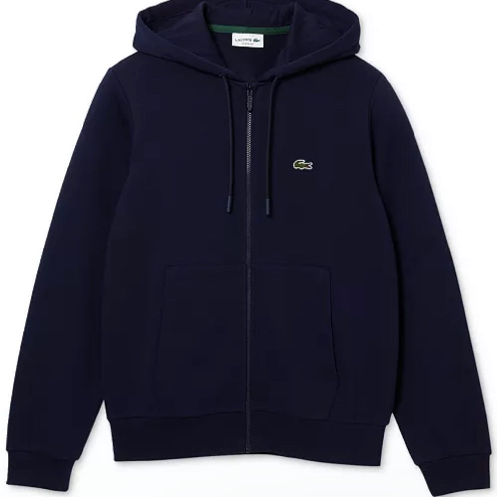 Brand new Size L Men Navy blue Lacoste zip up sweater hoodie